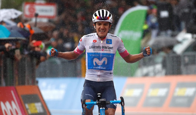 Sensational Carapaz wins Giro stage eight