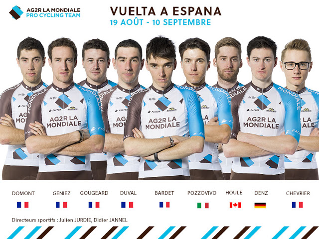 AG2R Nine Riders for La Vuelta a España