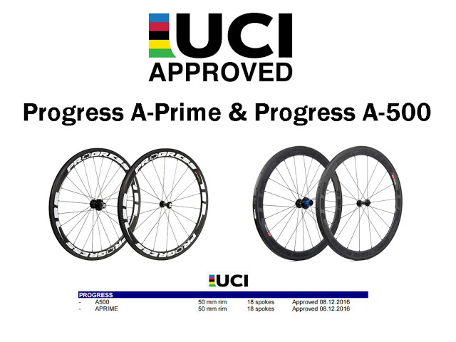 Progress received UCI Approval for their Road Wheels