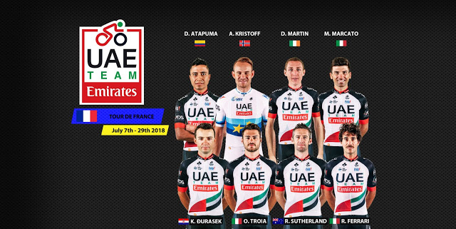 UAE Team Emirates for the Tour de France 2018