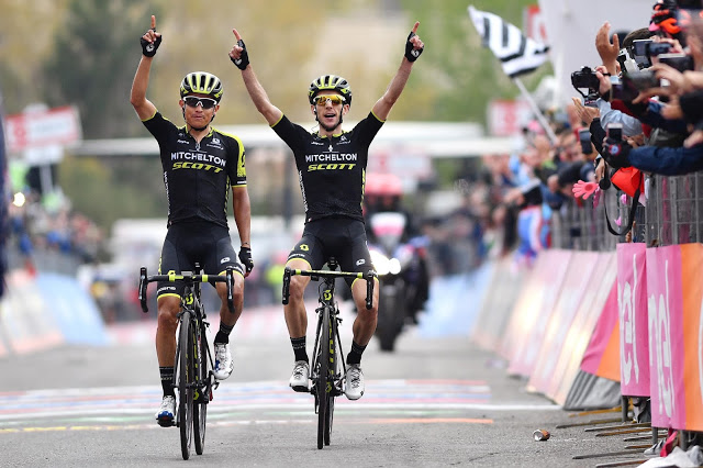 Mitchelton-SCOTT erupt on Etna to go one-two and take race lead at Giro d’Italia