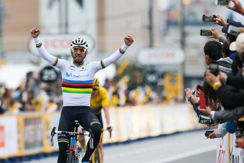 Valverde, Movistar Team enjoy themselves in Saitama