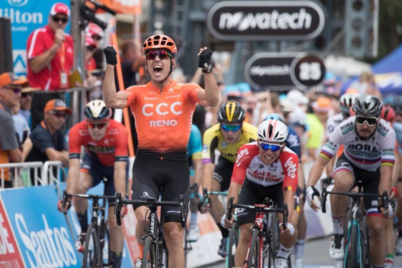 Paddy Bevin Sprints to Santos Tour Down Under Stage Two Victory and Race Lead