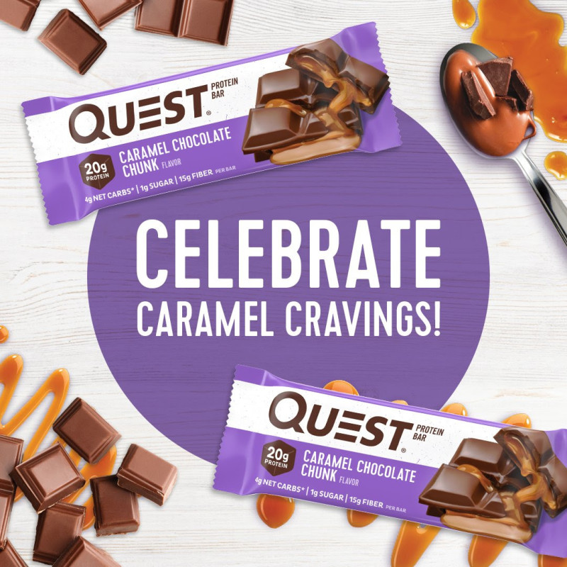 New! Quest Caramel Chocolate Chunk Protein Bar!