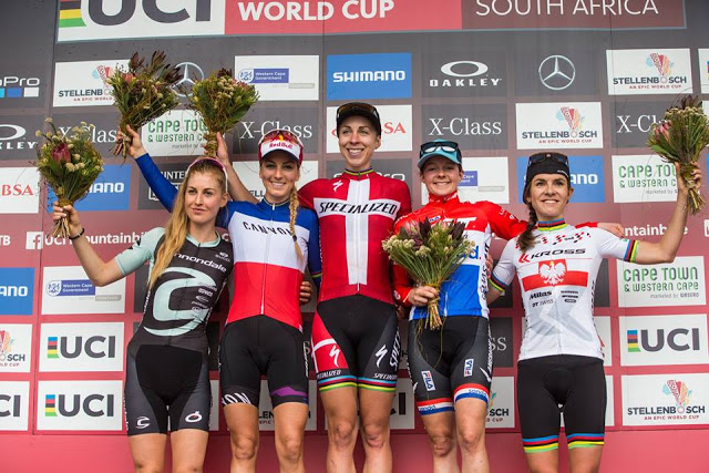 Annika Langvad and Sam Gaze dominated the First XCO World Cup Race in Stellenbosch