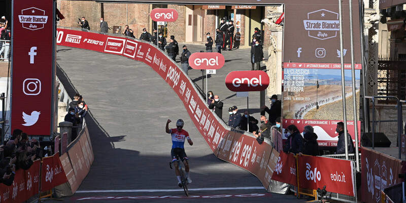 Mathieu van der Poel Wins Strade Bianche