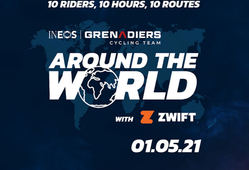 INEOS Grenadiers Launch Zwift Partnership with Around the World Fan Ride