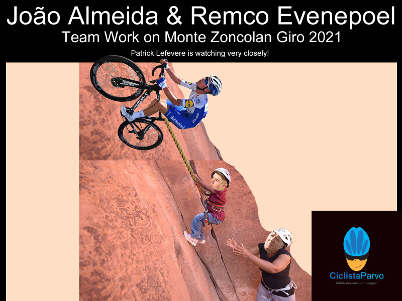 João Almeida & Remco Evenepoel Team Work on Monte Zoncolan Giro 2021