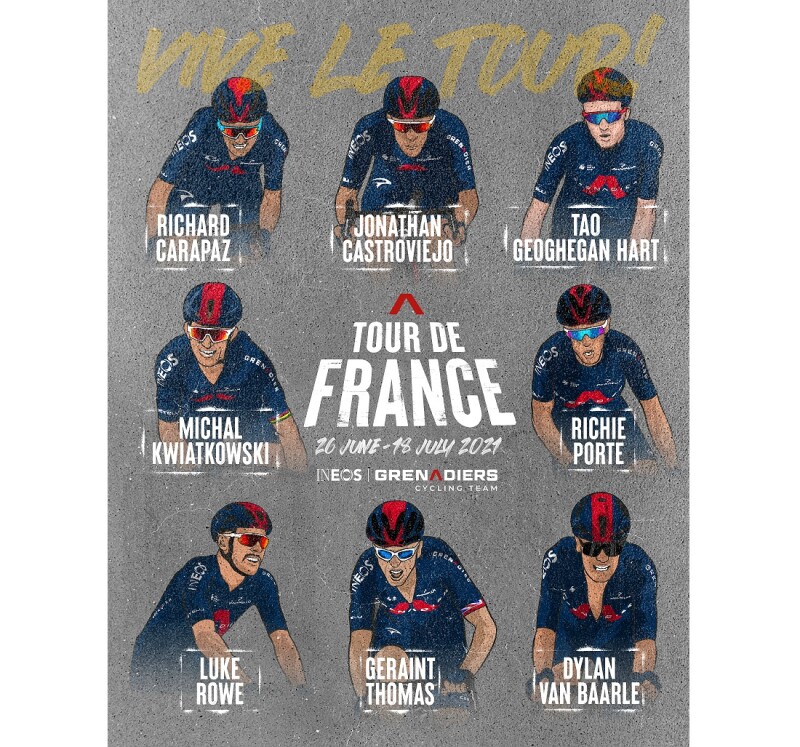 INEOS Grenadiers Announce Tour Team