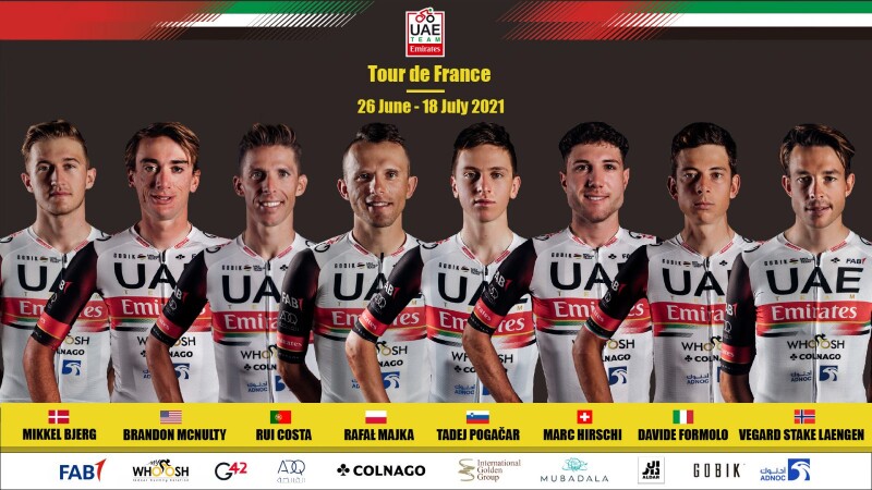 UAE Team Emirates Selected for Tour de France Title Defence