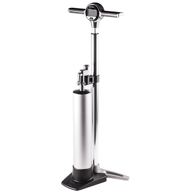 Introducing the Klic Floor Pump with Tubeless Tire Burst Tank