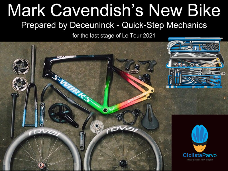 Mark Cavendish’s New Bike for the last stage of Le Tour 2021