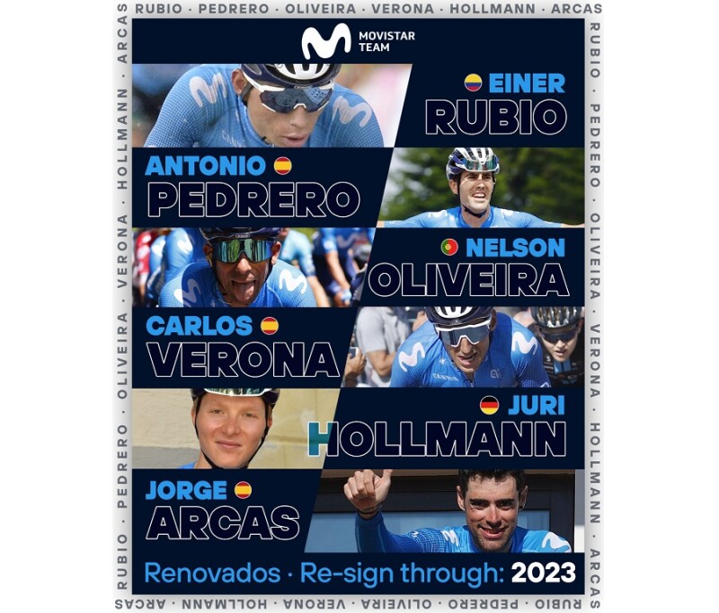 Movistar Team Announces Six Contract Extensions Through 2023