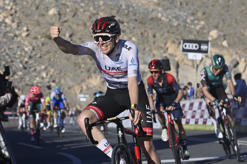 Pogacar Wins Stage 4 of the UAE Tour and is the New Red Jersey