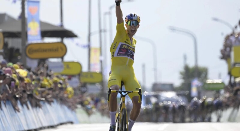 Van Aert Solos in Yellow Jersey to Phenomenal Win in Calais