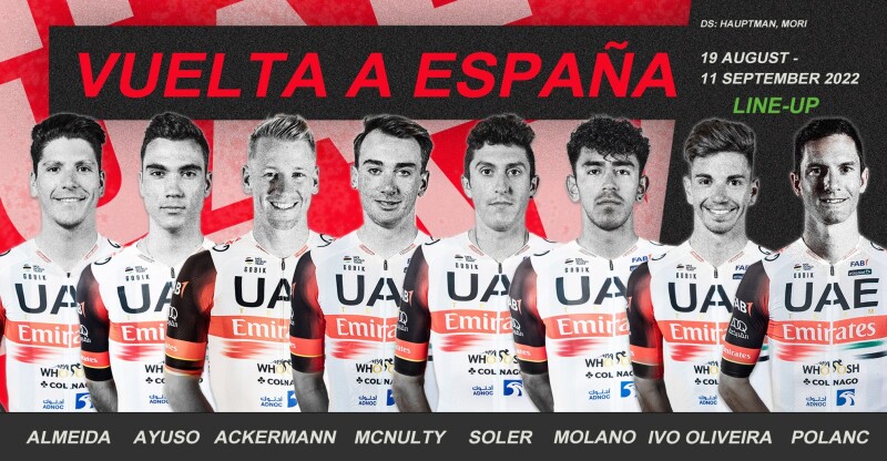 UAE Team Emirates Name Squad for La Vuelta España