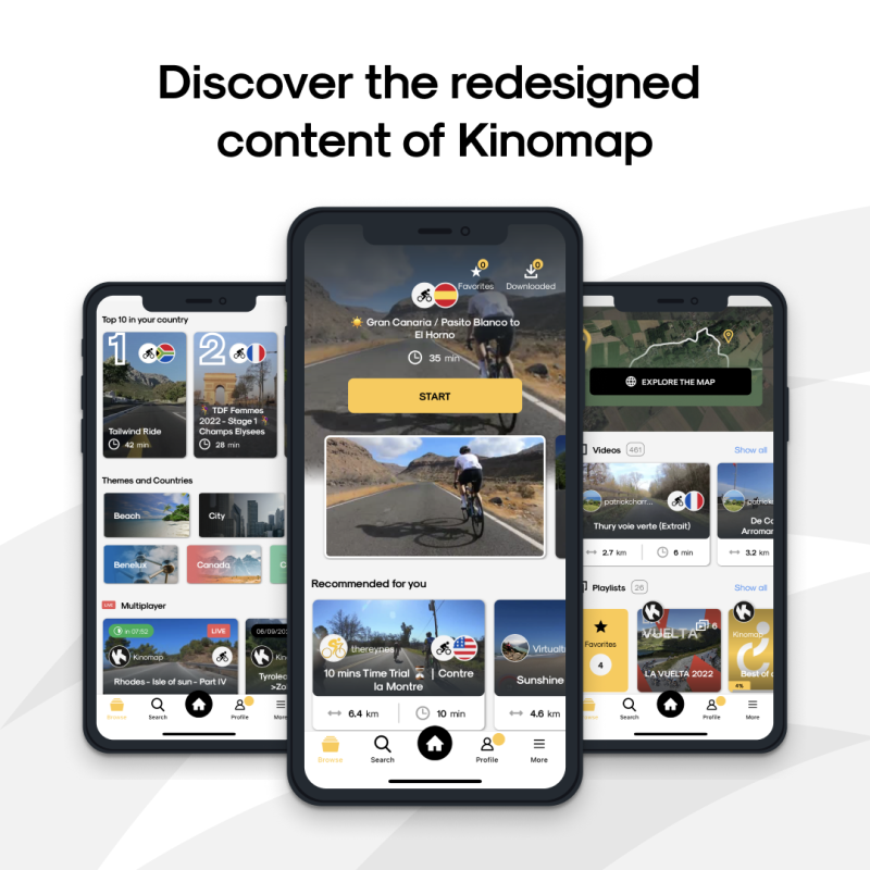 Now Kinomap is Smarter. Cooler. More Refreshed!