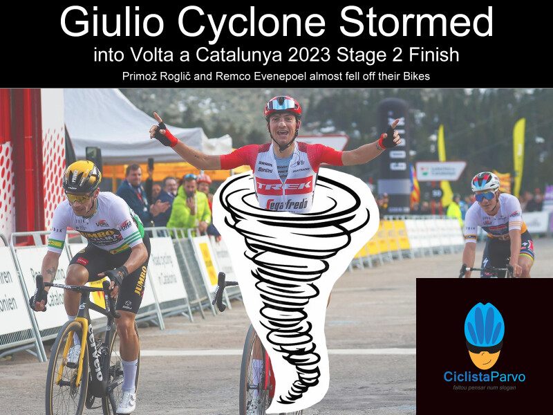 Giulio Cyclone Stormed into Volta a Catalunya 2023 Stage 2 Finish