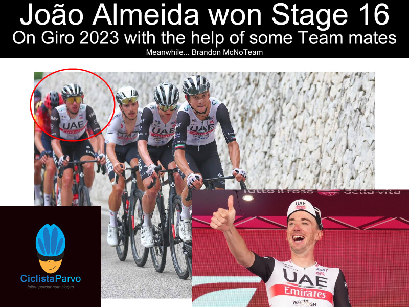 João Almeida won Stage 16 on Giro 2023 with the help of some Team mates