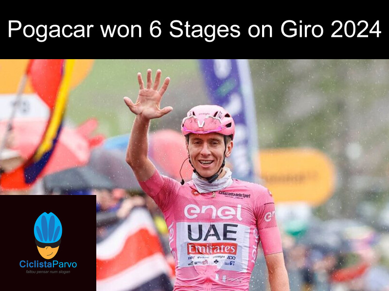 Pogačar won 6 Stages on Giro 2024