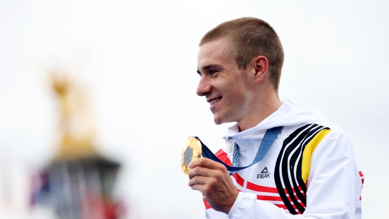 Road cycling: Belgium's Remco Evenepoel navigates wet streets of Paris to capture Olympic gold medal in men’s individual time trial