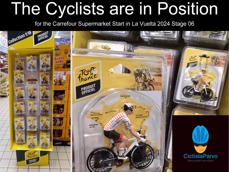 The Cyclists are in Position for the Carrefour Supermarket Start in La Vuelta 2024 Stage 06