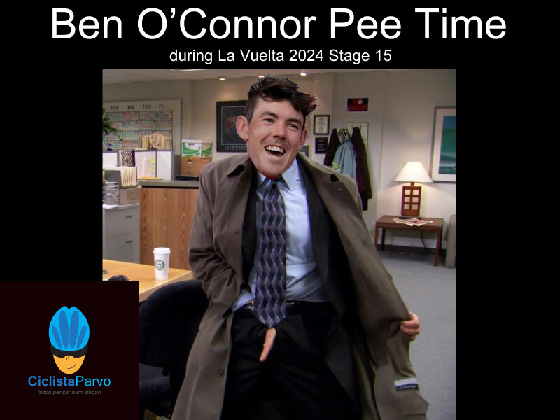 Ben O’Connor Pee Time during La Vuelta 2024 Stage 15
