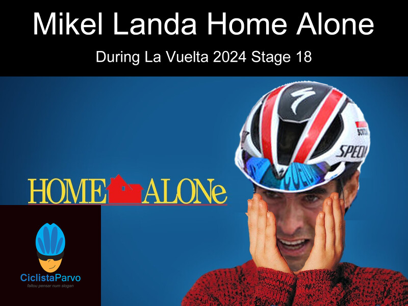 Mikel Landa Home Alone During La Vuelta 2024 Stage 18