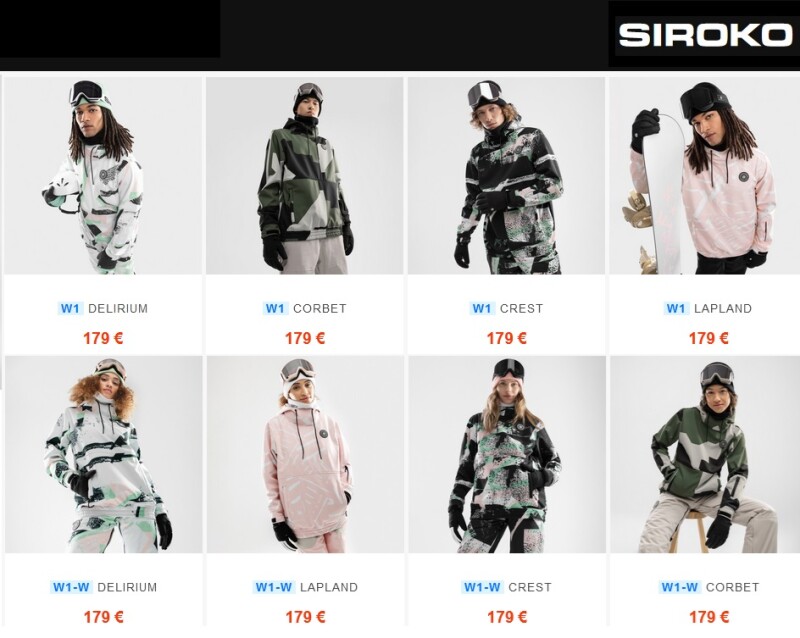 New Siroko W1 Jackets for Snow Activities