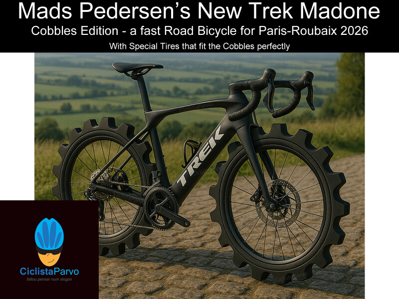 Mads Pedersen's New Trek Madone Cobbles Edition - a fast Road Bicycle for Paris-Roubaix 2026