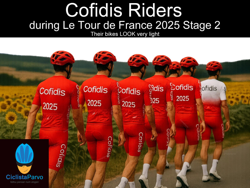 Cofidis Riders during Le Tour de France 2025 Stage 2 Their bikes LOOK very light