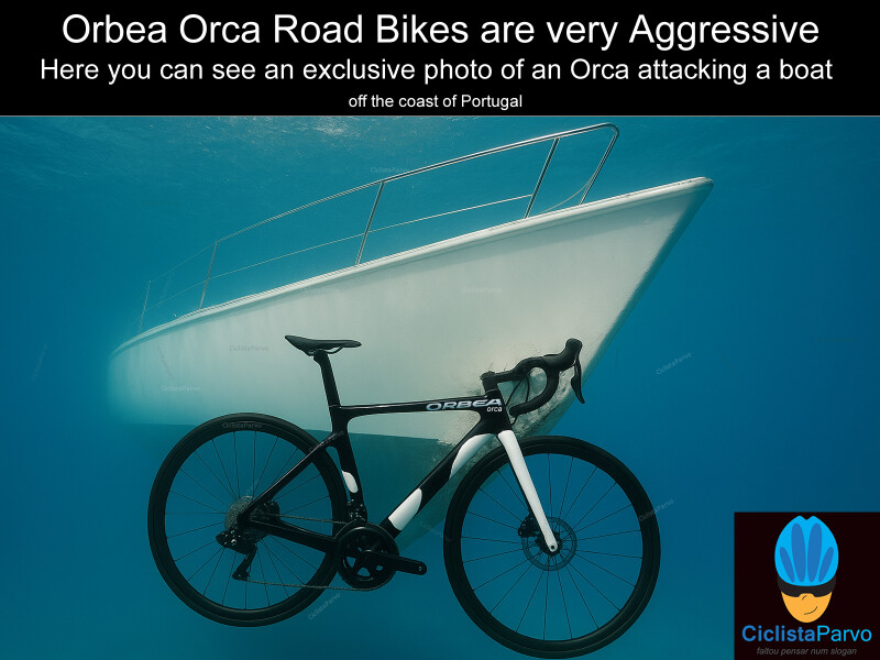 Orbea Orca Road Bikes are very Aggressive Here you can see an exclusive photo of an Orca attacking a boat  off the coast of Portugal