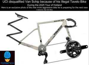 UCI disqualified Van Schip because of his Illegal Tavelo Bike