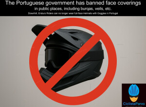 The Portuguese government has banned face coverings in public places
