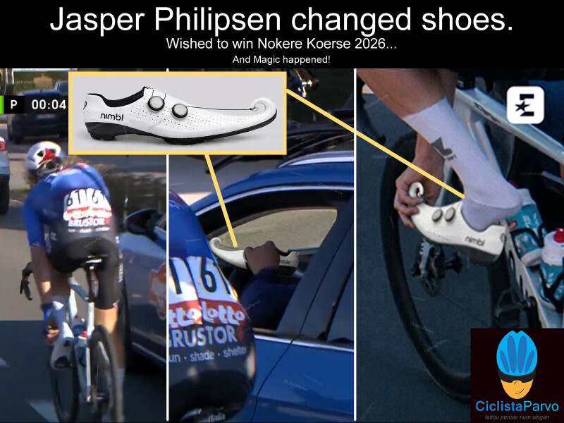 Jasper Philipsen changed shoes. Wished to win Nokere Koerse 2026... And Magic happened!