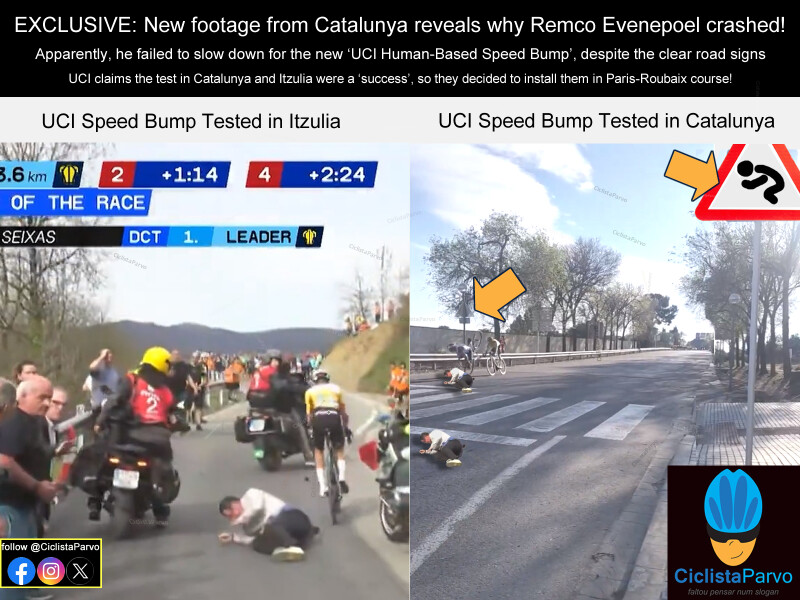 EXCLUSIVE: New footage from Catalunya reveals why Remco Evenepoel crashed!