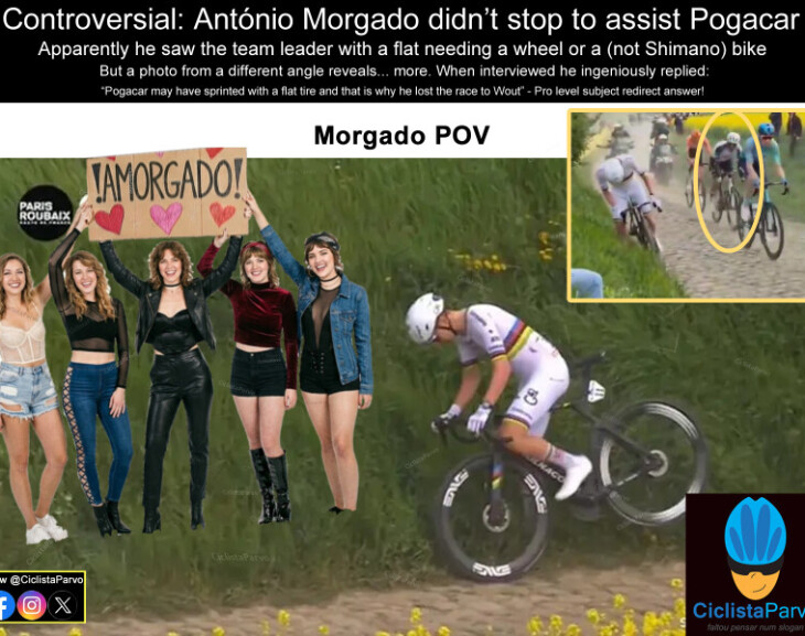 Controversial: António Morgado didn't stop to assist Pogacar