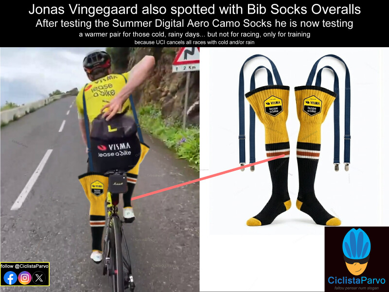 Jonas Vingegaard also spotted with Bib Socks Overalls