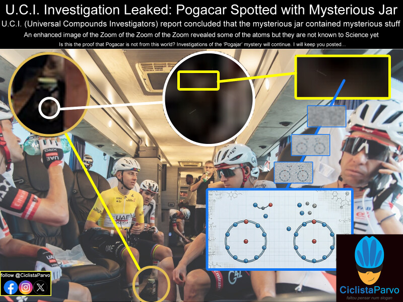 U.C.I. Investigation Leaked: Pogacar Spotted with Mysterious Jar