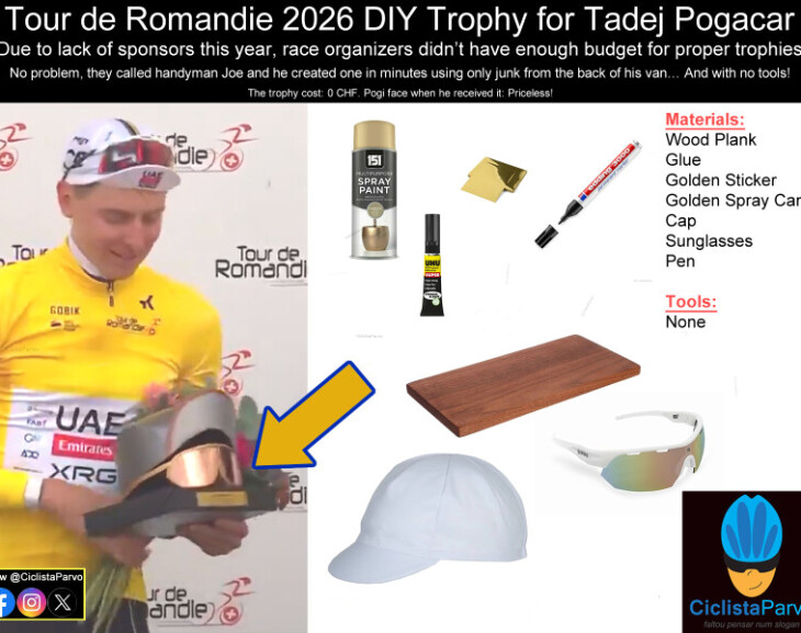 Tour de Romandie 2026 DIY Trophy for Tadej Pogacar
