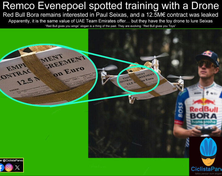 Remco Evenepoel spotted training with a Drone