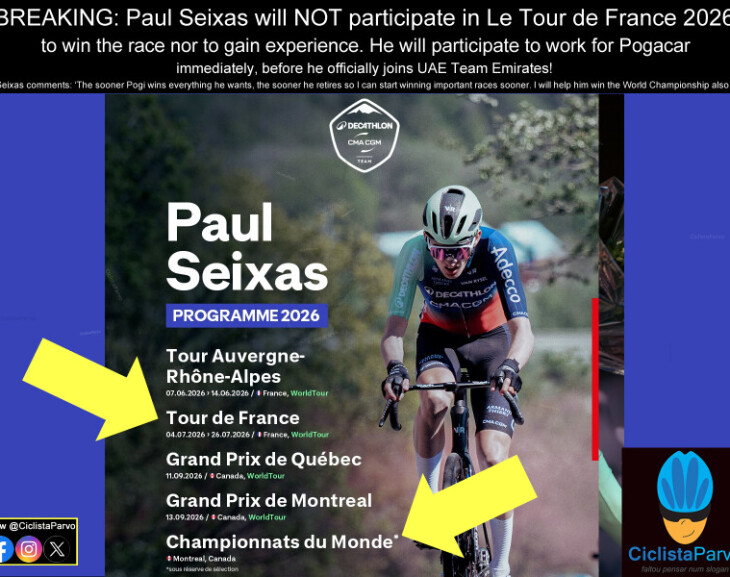 BREAKING: Paul Seixas will NOT participate in Le Tour de France 2026