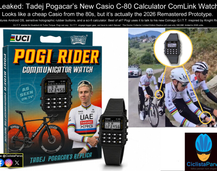 Leaked: Tadej Pogacar's New Casio C-80 Calculator ComLink Watch