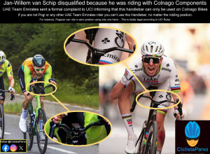 Jan-Willem van Schip disqualified because he was riding with Colnago Components