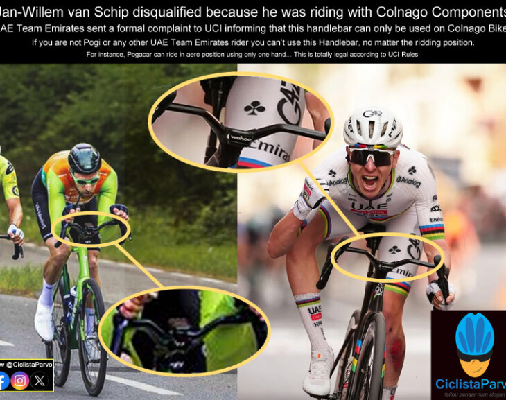 Jan-Willem van Schip disqualified because he was riding with Colnago Components