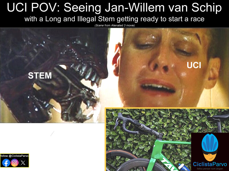 UCI POV: Seeing Jan-Willem van Schip with a Long and Illegal Stem