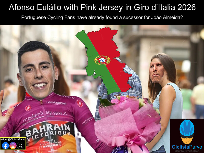 Afonso Eulálio with Pink Jersey in Giro d'Italia 2026
