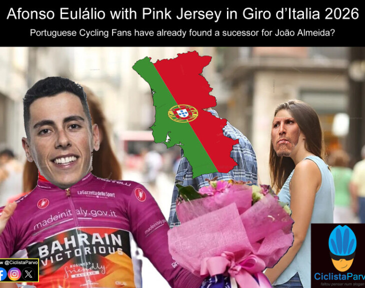 Afonso Eulálio with Pink Jersey in Giro d'Italia 2026