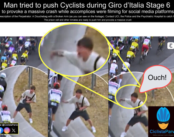 Man tried to push Cyclists during Giro d'Italia Stage 6