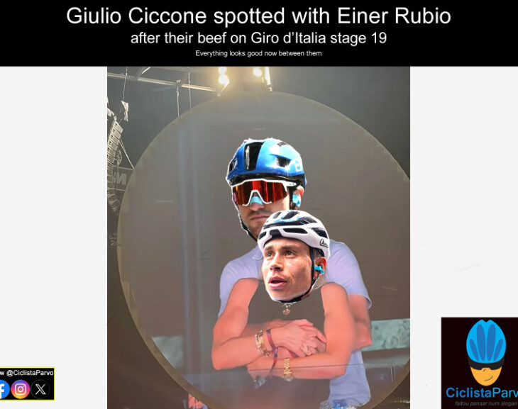 Giulio Ciccone spotted with Einer Rubio